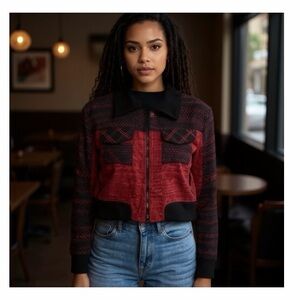 Christina Hope Vintage Zip Up Tweed Jacket‎